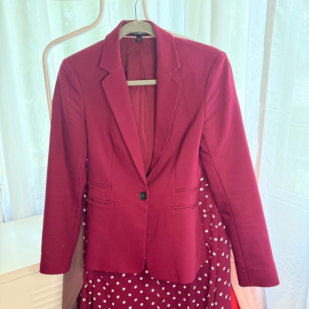 Express Women's Maroon Blazer